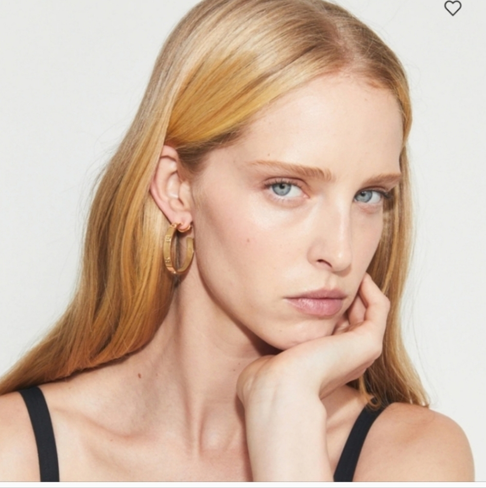 Tory Bruch ICON HOOP EARRINGS - Picture 2 of 6